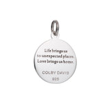 Small Colby Davis Compass Charm in French Blue