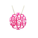Script Monogram Acrylic Necklace