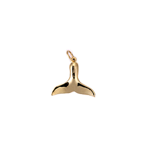 Whale Tail Charm in 14kt Gold