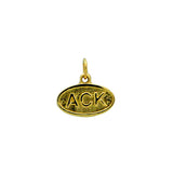 Oval ACK Bracelet Charm in 14kt Gold