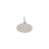 Oval ACK Bracelet Charm in Sterling Silver