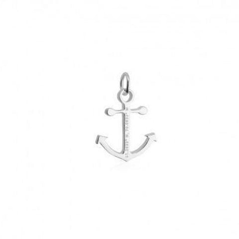 Nantucket Anchor Coordinates Bracelet Charm in Sterling Silver