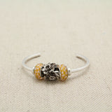 Cuff Bracelet with Daffodil Charm Bead