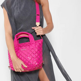 MZ Wallace Small Sutton Deluxe in Bright Fuchsia with Sequins