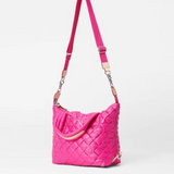 MZ Wallace Small Sutton Deluxe in Bright Fuchsia with Sequins