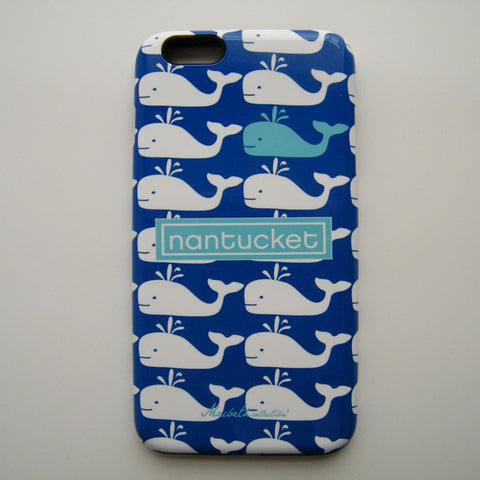 iPhone 6 Plus Case - Nantucket Whale Aqua