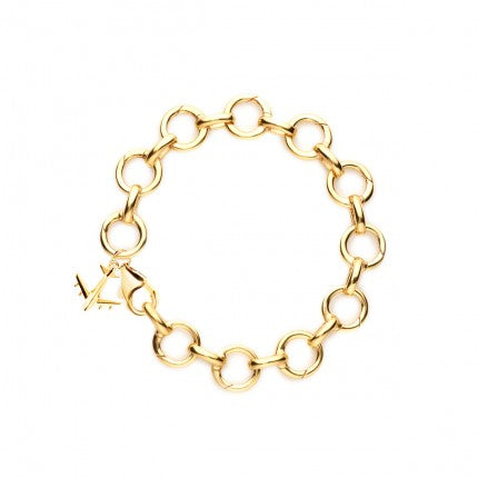 Solid gold sale charm bracelet