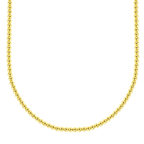 Gold Filled 3MM Beaded Necklace