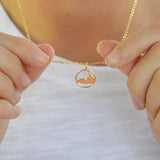 Medium Ring Around Nantucket Necklace in Gold by Skar Jewerly