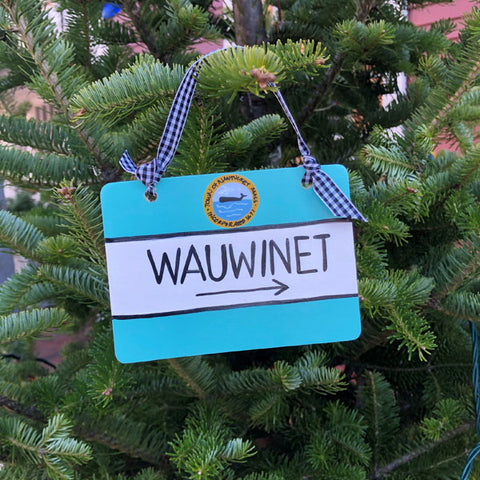 "Wauwinet" Nantucket Street Sign Ornament