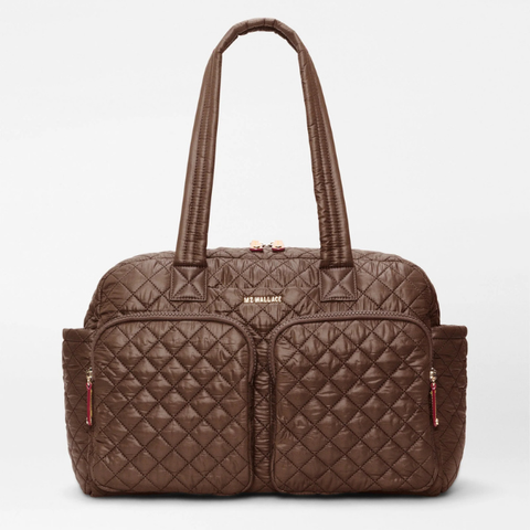 MZ Wallace Nik Duffel in Walnut