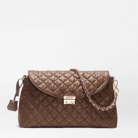 MZ Wallace Mini Crosby Lock Shoulder in Walnut