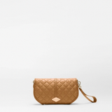 MZ Wallace Small Astor Convertable Clutch in Cognac
