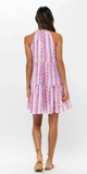 Sleeveless Tiered Short Dress in Trapeze Lilac
