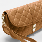 MZ Wallace Small Astor Convertable Clutch in Cognac