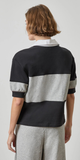 Oversized Elbow Sleeve Rugby in Black