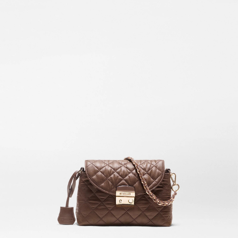 MZ Wallace Mini Crosby Lock Shoulder in Walnut