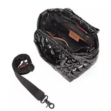 MZ Wallace Micro Metro Tote Deluxe in Black Lacquer