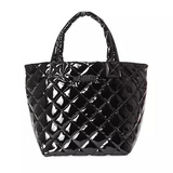 MZ Wallace Micro Metro Tote Deluxe in Black Lacquer
