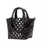 MZ Wallace Micro Metro Tote Deluxe in Black Lacquer