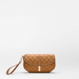 MZ Wallace Small Astor Convertable Clutch in Cognac