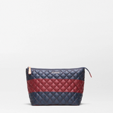 MZ Wallace Rugby Stripe Zoey Large Zip Pouch