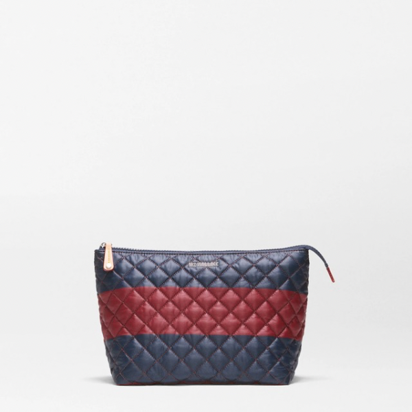 MZ Wallace Rugby Stripe Zoey Large Zip Pouch