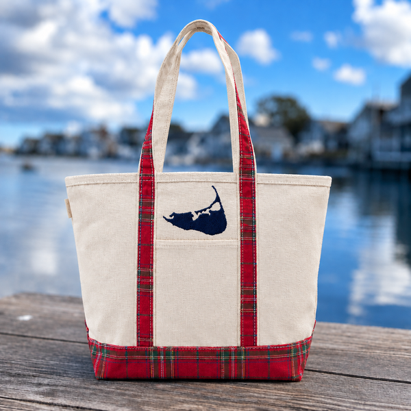 Nantucket Holiday Plaid Tote Medium