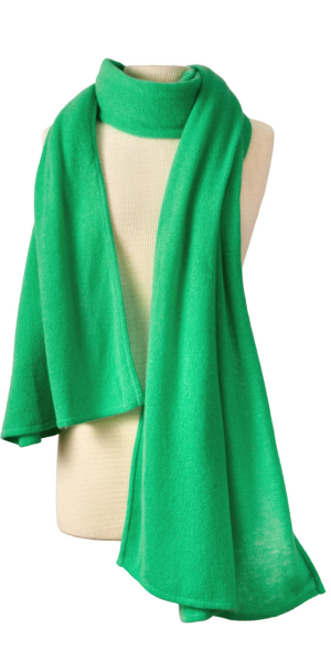 Cashmere Travel Wrap in Kelly Green