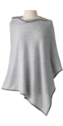 Cashmere Cape in Birch Tipped with Grey