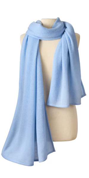 Cashmere Travel Wrap in Blue Heather