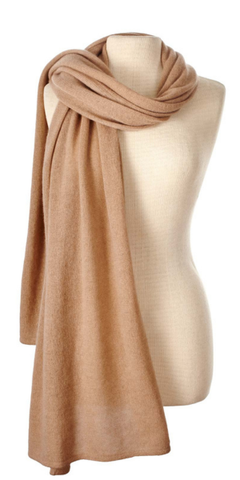 Cashmere Travel Wrap in Caramel