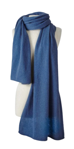 Cashmere Travel Wrap in French Blue