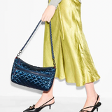 MZ Wallace Crosby Shoulder in Midnight Liquid