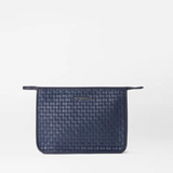 MZ Wallace Woven Clutch in Navy Dawn