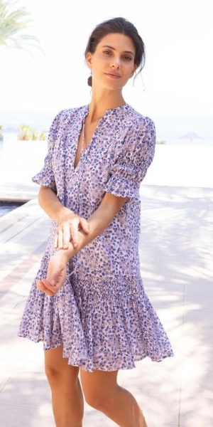 smocked drop waist mini dress Yellow Floral Smocked Drop Waist Mini Dress