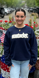 Nantucket Chenille Applique Sweatshirt in Navy