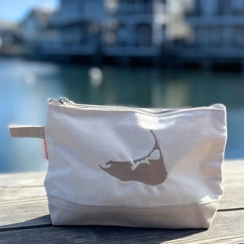 Nantucket Make Up Bag in Tan