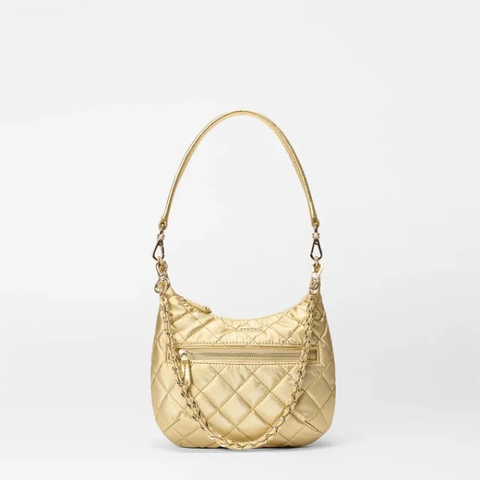MZ Wallace Mini Crosby Sienna in Light Gold Pearl