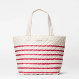 MZ Wallace Medium Metro Deluxe Tote in Sanshell Apple Charter Stripe