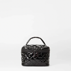 MZ Wallace Metro Mini Vanity Case in Black Lacquer – Blue Beetle