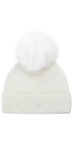 Sparkle Beanie in White