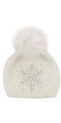 Snowflake Hat in White