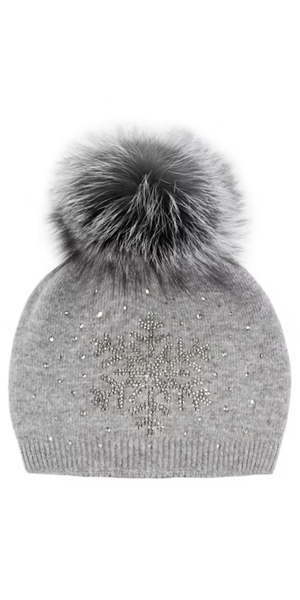 Snowflake Hat in Grey