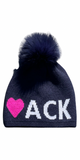 I Heart ACK Cashmere Hat in Navy