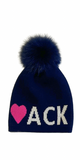 I Heart ACK Cashmere Hat in Navy