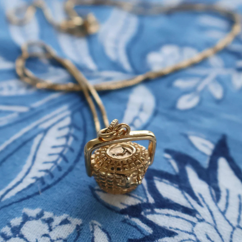 Nantucket Basket Necklace with Lid