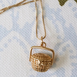 Nantucket Basket Necklace with Lid