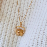 Nantucket Basket Necklace with Lid
