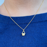 Petite Nantucket Basket Necklace in Gold
